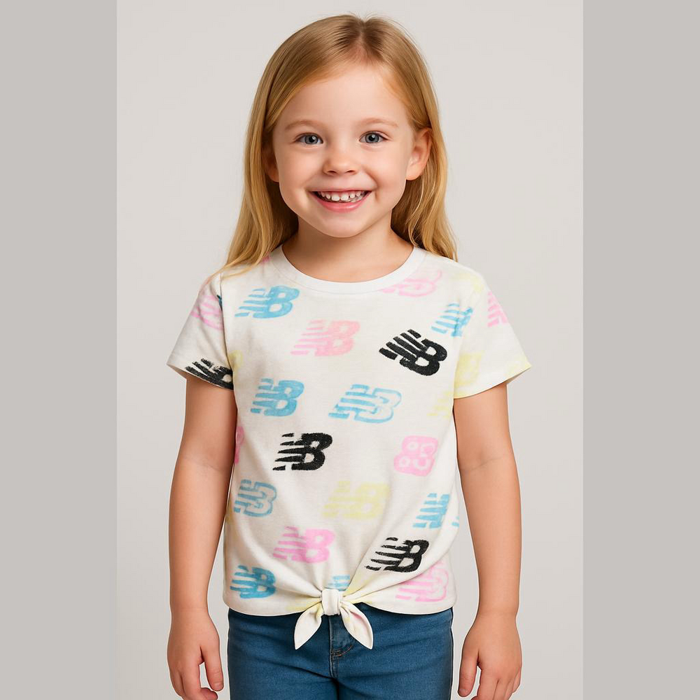 New Balance Graphic Tee - Women's Small - Colorful Logo Knot